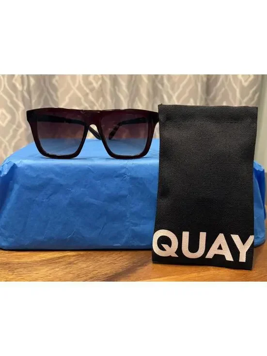NEW QUAY AUSTRALIA POLARIZED "NAME DROP" SQUARE SUNGLASSES - Picture 3 of 7